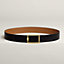 View: , Tube H belt buckle & Reversible leather strap 38 mm