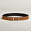 View: , Tube H belt buckle & Reversible leather strap 38 mm