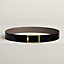 View: , Tube H belt buckle & Reversible leather strap 38 mm