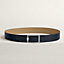 View: , Tube H belt buckle & Reversible leather strap 38 mm