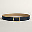 View: , Tube H belt buckle & Reversible leather strap 38 mm