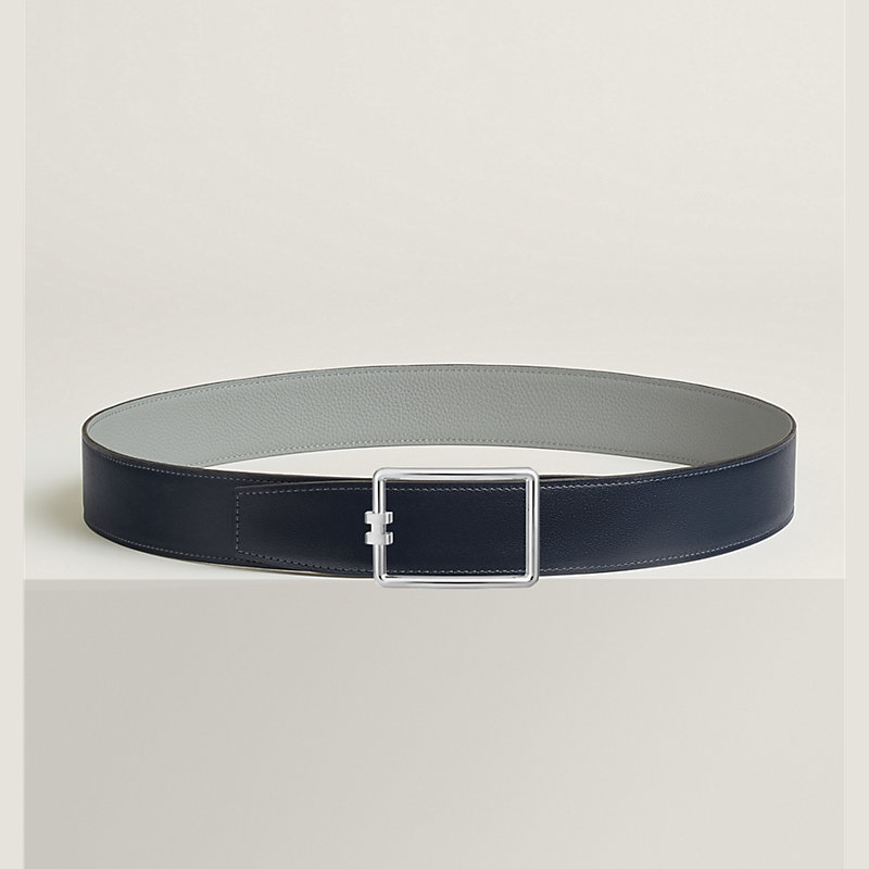Tube H belt buckle & Reversible leather strap 38 mm