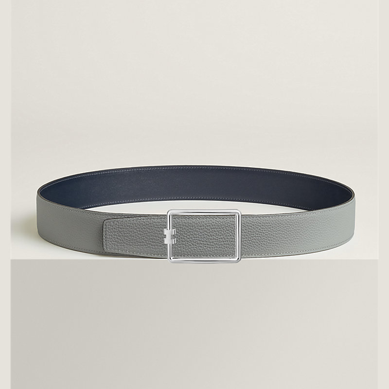 Tube H belt buckle & Reversible leather strap 38 mm