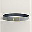 View: , Tube H belt buckle & Reversible leather strap 38 mm