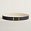 View: , Tube H belt buckle & Reversible leather strap 38 mm