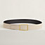 View: , Tube H belt buckle & Reversible leather strap 38 mm