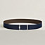 View: , Tube H belt buckle & Reversible leather strap 38 mm