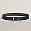 View: , Tube H belt buckle & Reversible leather strap 38 mm