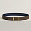 View: , Tube H belt buckle & Reversible leather strap 38 mm