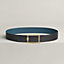 Tube H belt buckle & Reversible leather strap 38 mm, view 1 of 3