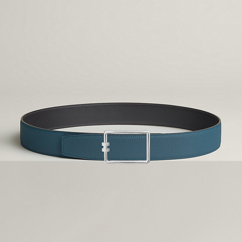 Tube H belt buckle & Reversible leather strap 38 mm