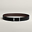 View: , Tube H belt buckle & Reversible leather strap 38 mm