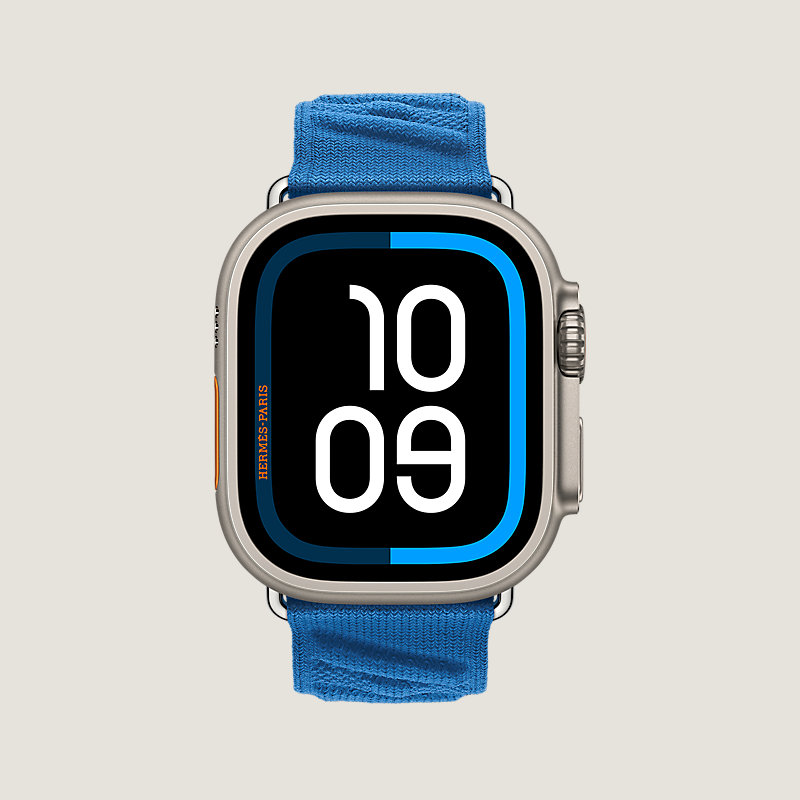 Ultra 2表盘 & Apple Watch Hermès Ultra 49毫米单圈En Mer表带