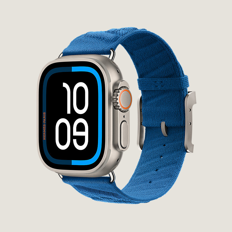 Ultra 2表盘 & Apple Watch Hermès Ultra 49毫米单圈En Mer表带