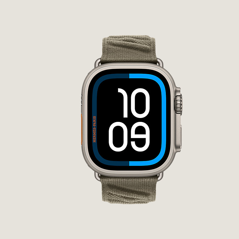 Ultra 3表盘 & Apple Watch Hermès Ultra 49毫米单圈En Mer表带