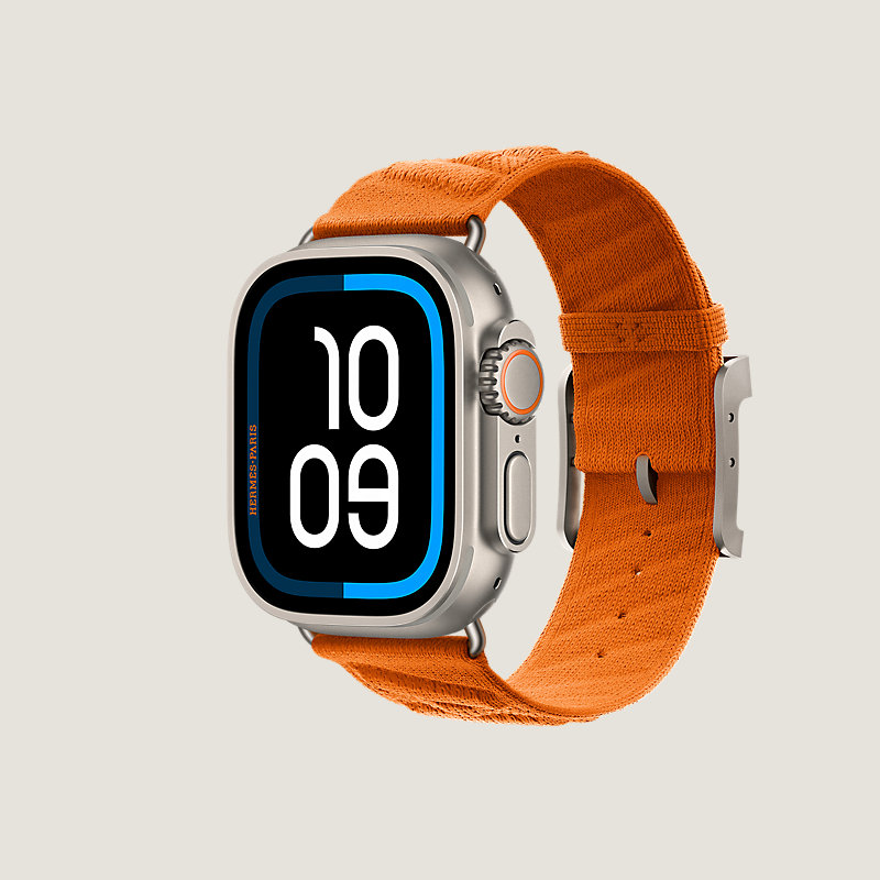 Ultra 3表盘 & Apple Watch Hermès Ultra 49毫米单圈En Mer表带