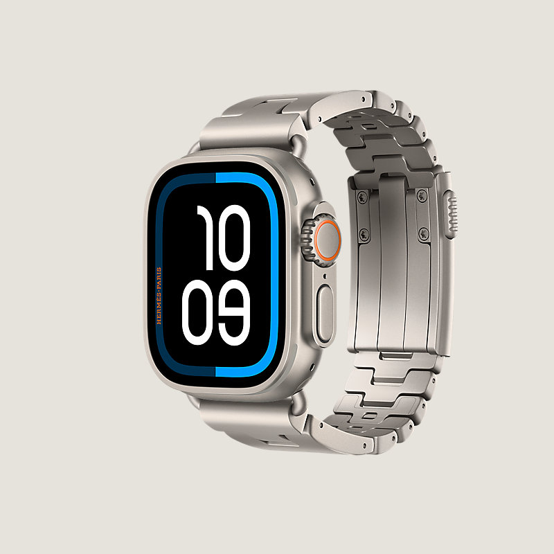 Ultra 4 case & Band Apple Watch Hermès Single Tour 49&nbsp;mm Grand H Titane, View: side, view 3 of 3