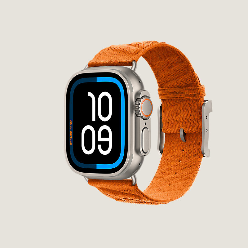 Ultra 4表盘 & Apple Watch Hermès 49毫米单圈En Mer表带, 视图: 侧面图, 当前为第3张（共3张）