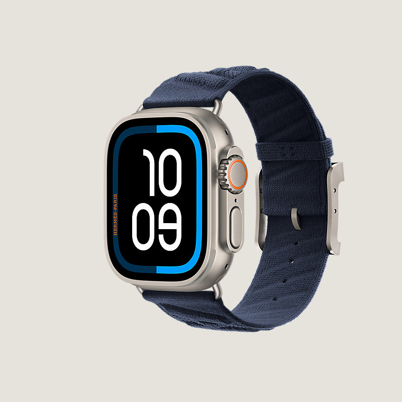 Ultra 4表盘 & Apple Watch Hermès 49毫米单圈En Mer表带, 视图: 侧面图, 当前为第3张（共3张）