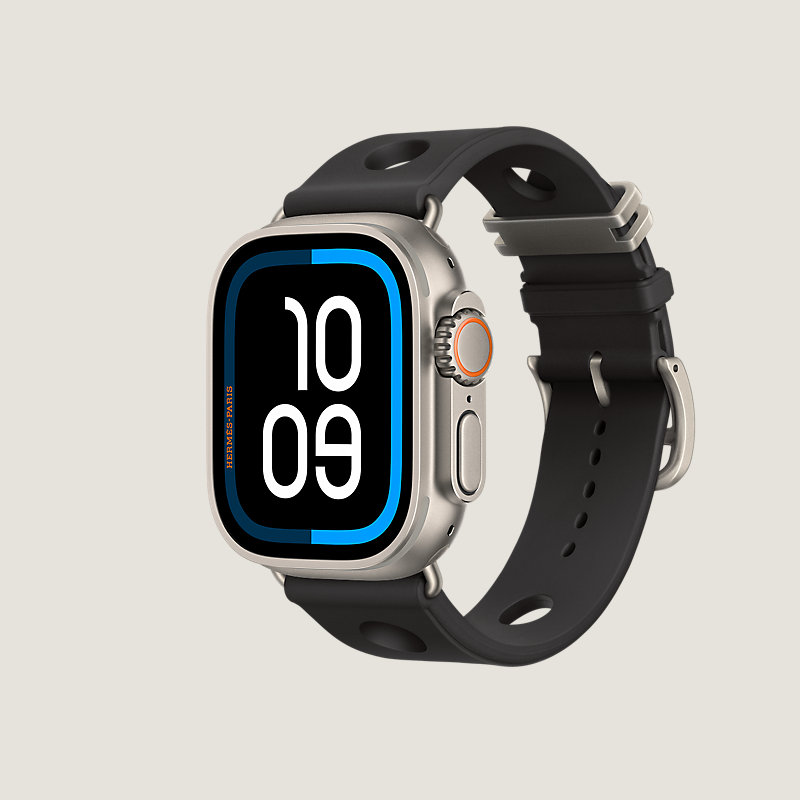 Ultra 4表盘 & Apple Watch Hermès 49毫米单圈Scub'H Diving表带, 视图: 侧面图, 当前为第3张（共3张）