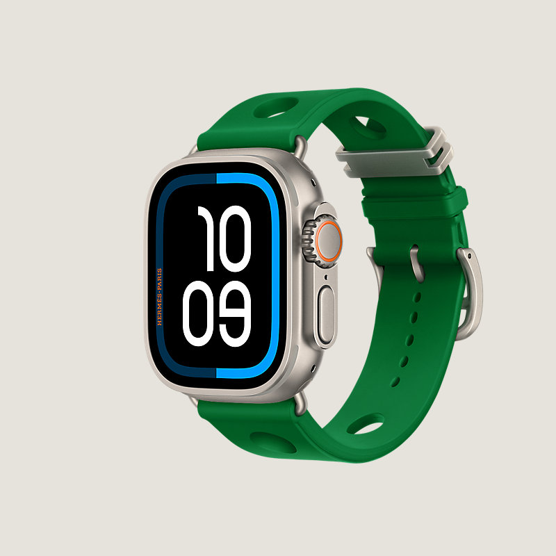 Ultra 4表盘 & Apple Watch Hermès 49毫米单圈Scub'H Diving表带, 视图: 侧面图, 当前为第3张（共3张）
