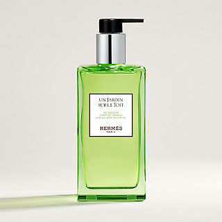 HERMES 屋根の上の庭ボディローション200mL&シャワージェル200mL Un Jardin sur le Toit Hair and body shower gel - 200 ml | Hermès