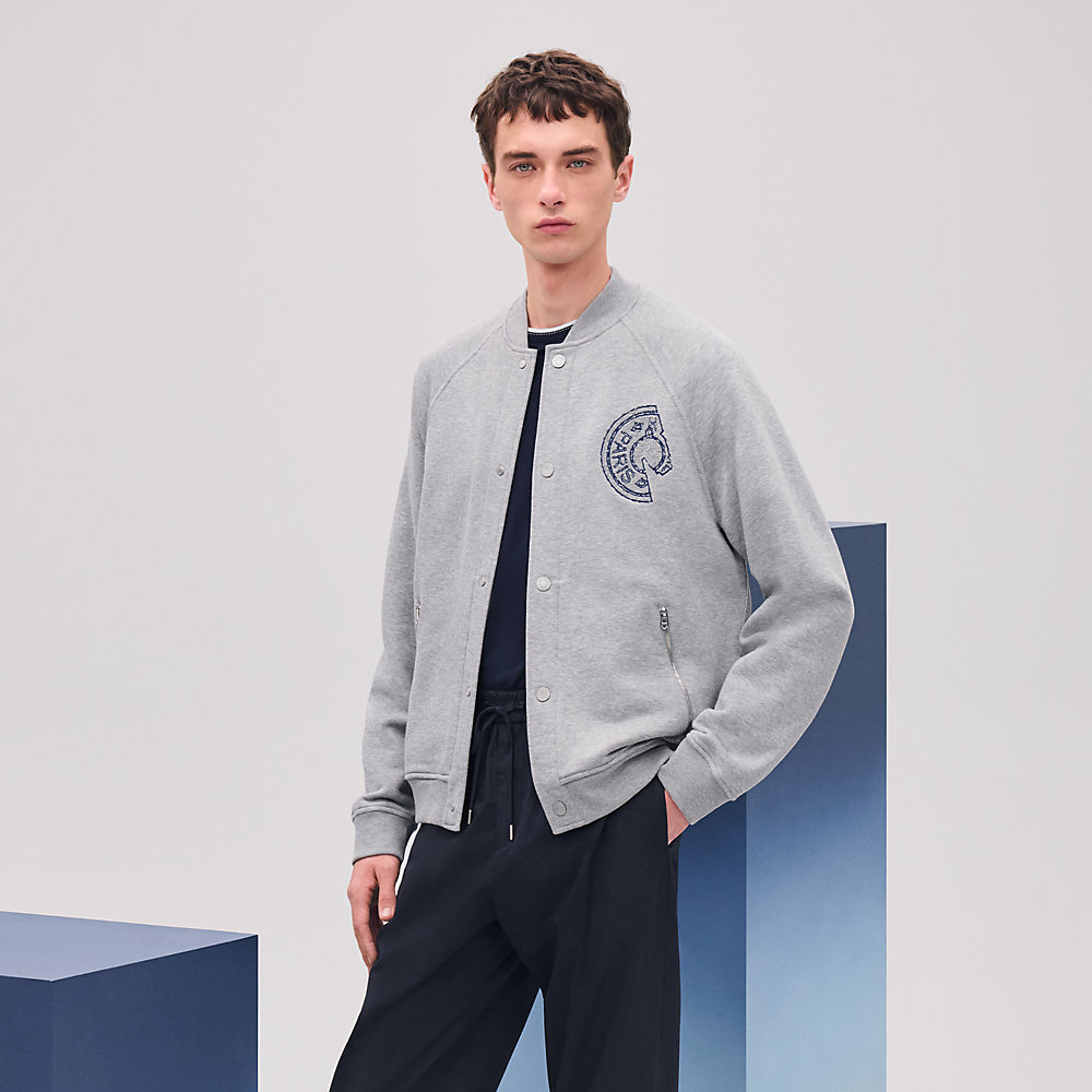 Varsity jacket with Clou de Selle detail | Hermès Mainland China Varsity jacket with Clou de Selle detail | Hermès Mainland China