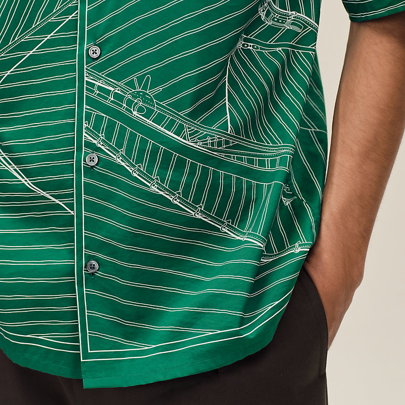 "Vent Portant Finesse" short-sleeve straight cut shirt