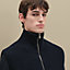 Vest with leather details, view 4 of 5