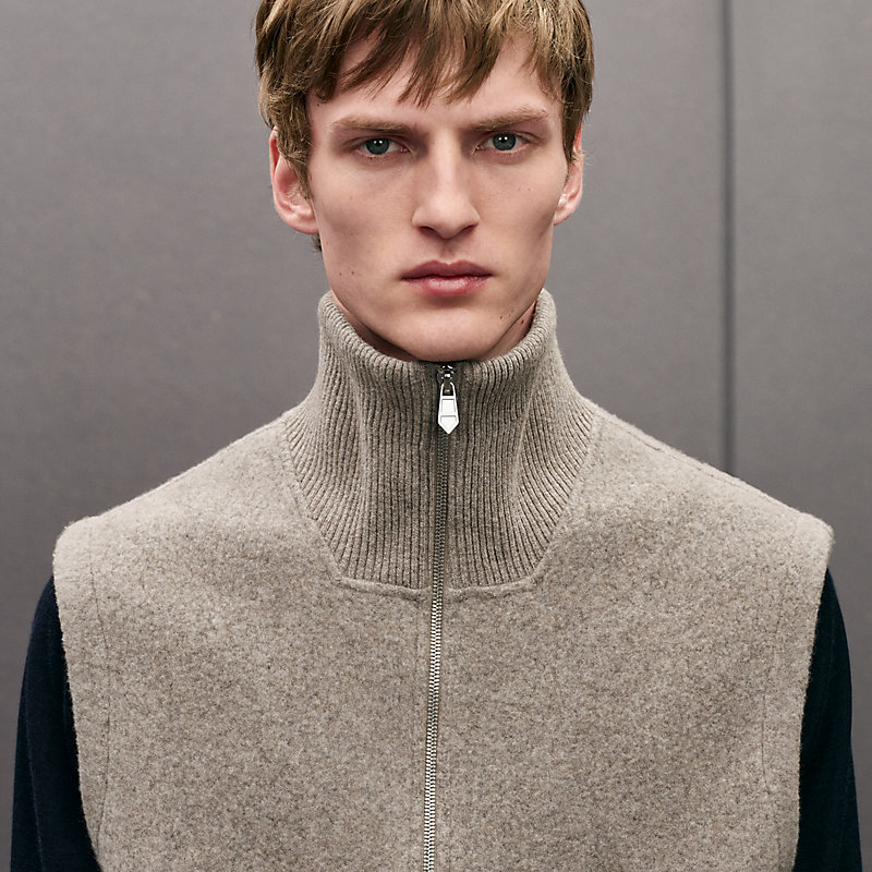 Vest with leather details	, View: , view 4 of 5