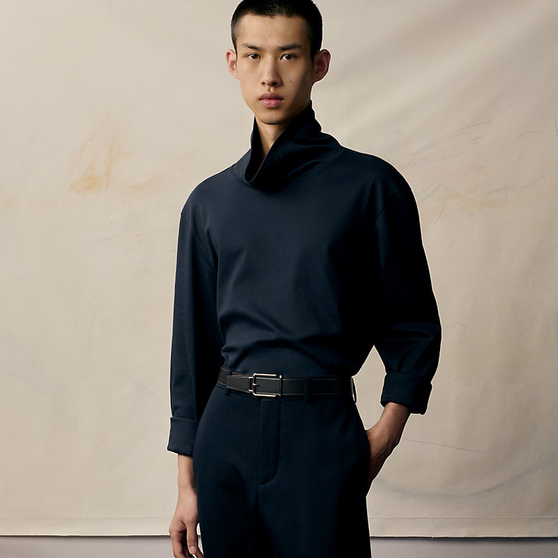 Volte-face reversible belt buckle & Reversible leather strap 32&nbsp;mm