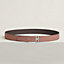 Volte-face reversible belt buckle & Reversible leather strap 32 mm, view 4 of 5