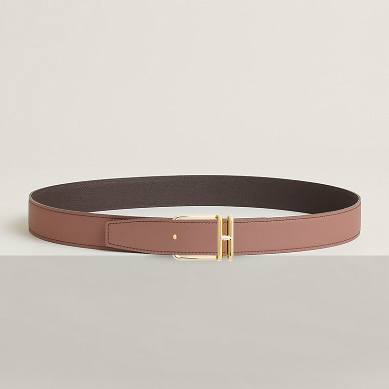 Volte-face reversible belt buckle & Reversible leather strap 32 mm