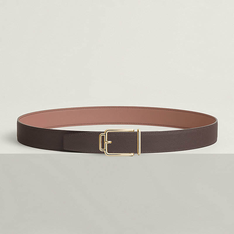 Volte-face reversible belt buckle & Reversible leather strap 32 mm