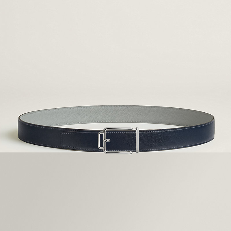 Volte-face reversible belt buckle & Reversible leather strap 32 mm