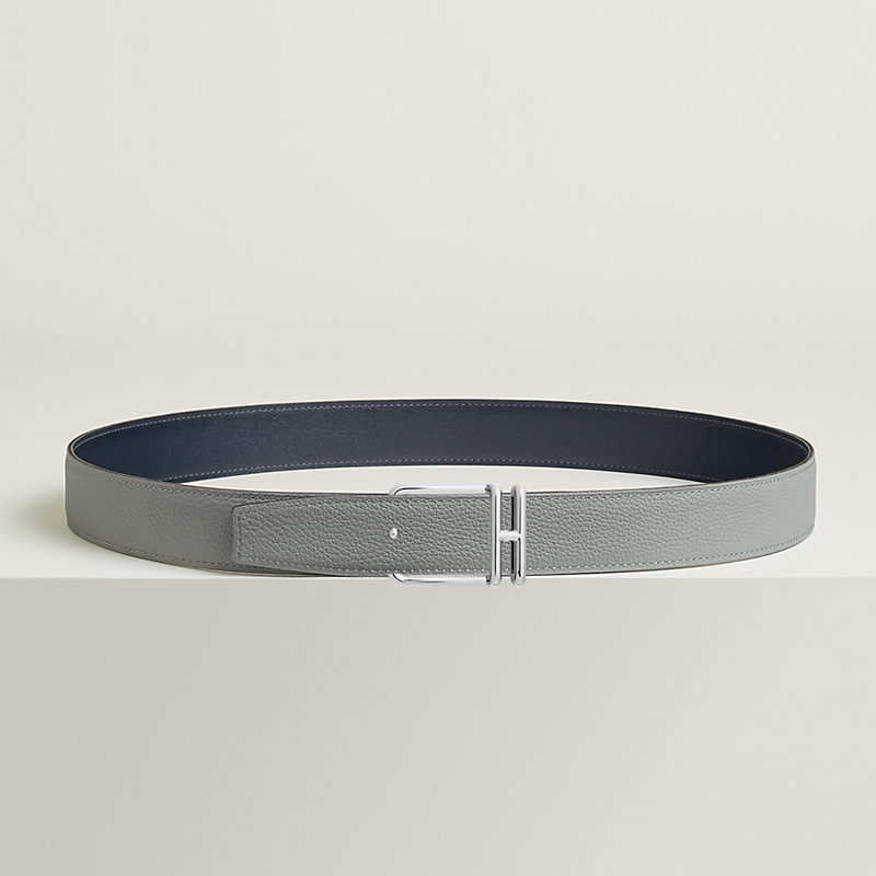 Volte-face reversible belt buckle & Reversible leather strap 32 mm