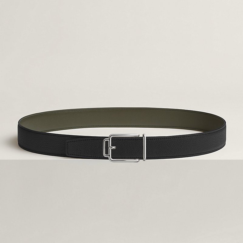 Volte-face reversible belt buckle & Reversible leather strap 32 mm
