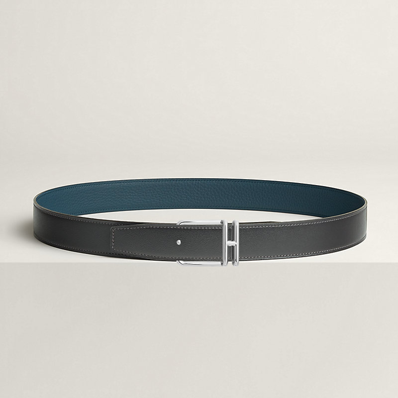 Volte-face reversible belt buckle & Reversible leather strap 32&nbsp;mm