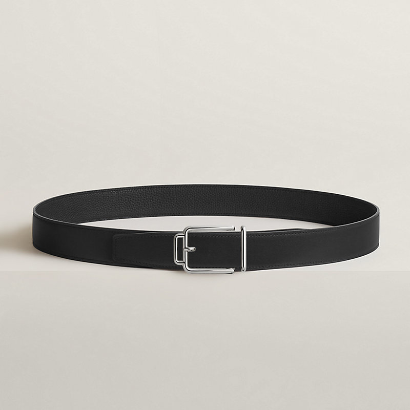 Volte-face reversible belt buckle & Reversible leather strap 32 mm