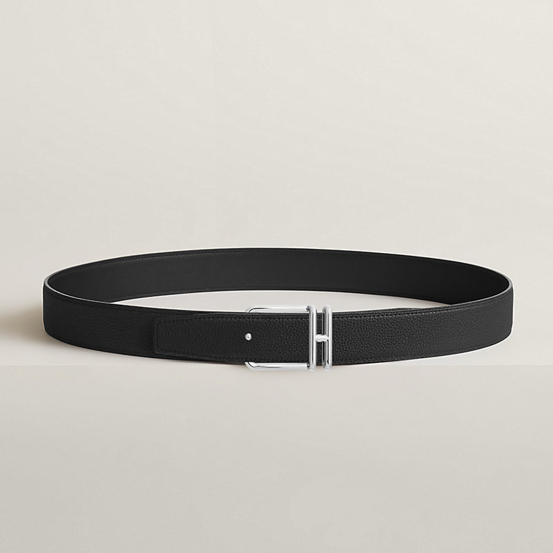 Volte-face reversible belt buckle & Reversible leather strap 32 mm
