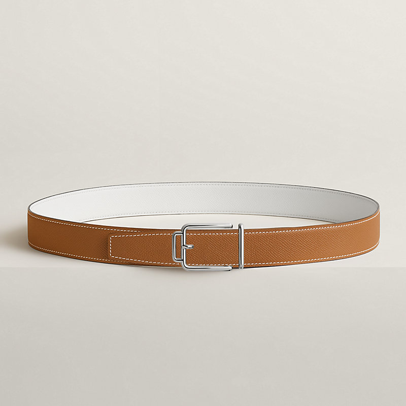 Volte-face reversible belt buckle & Reversible leather strap 32 mm
