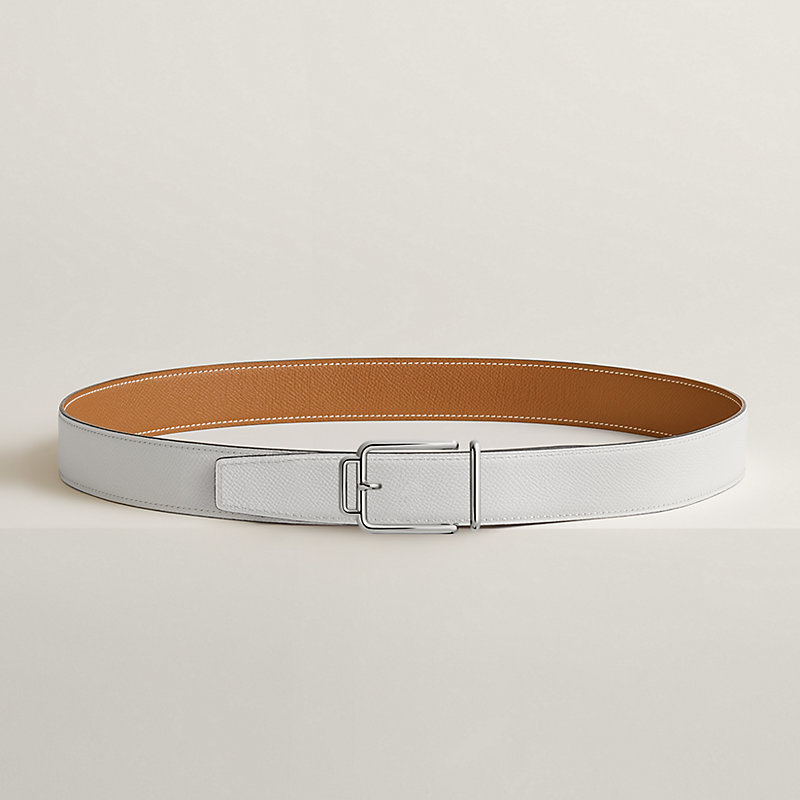 Volte-face reversible belt buckle & Reversible leather strap 32 mm