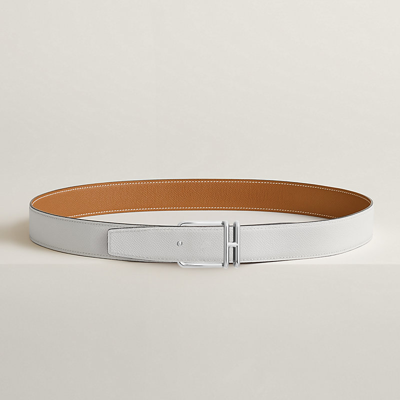 Volte-face reversible belt buckle & Reversible leather strap 32 mm