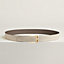 Volte-face reversible belt buckle & Reversible leather strap 32 mm, view 3 of 4