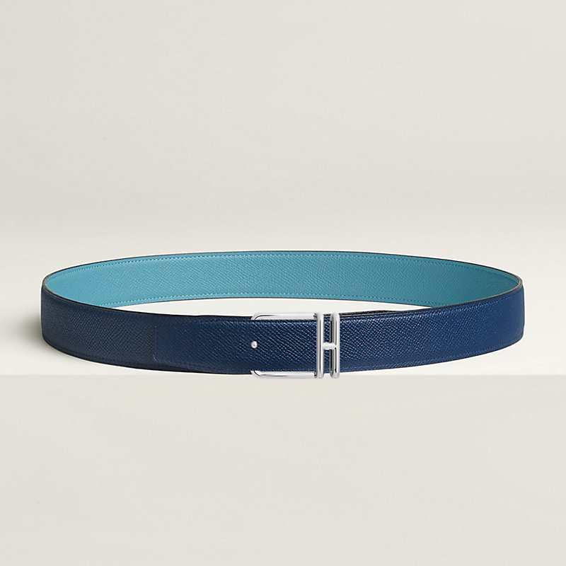 Volte-face reversible belt buckle & Reversible leather strap 32 mm
