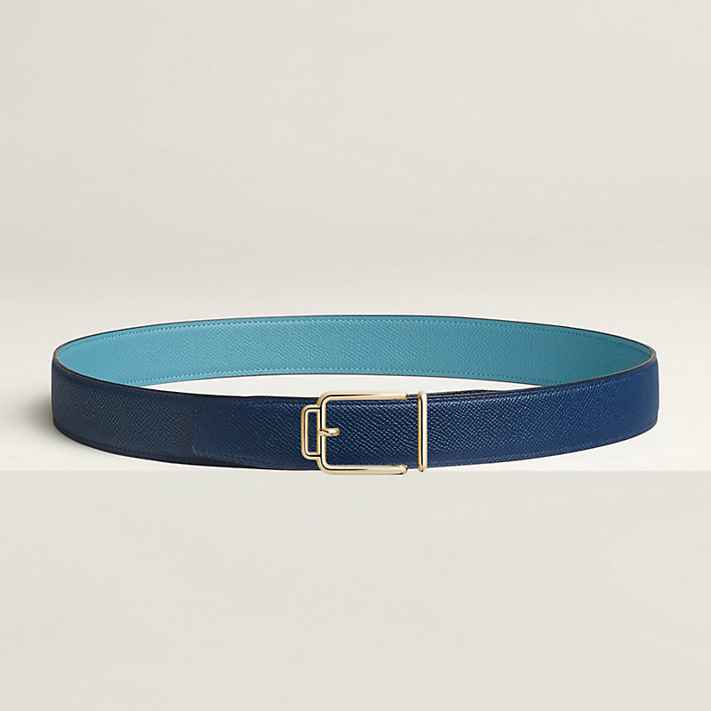 Volte-face reversible belt buckle & Reversible leather strap 32 mm