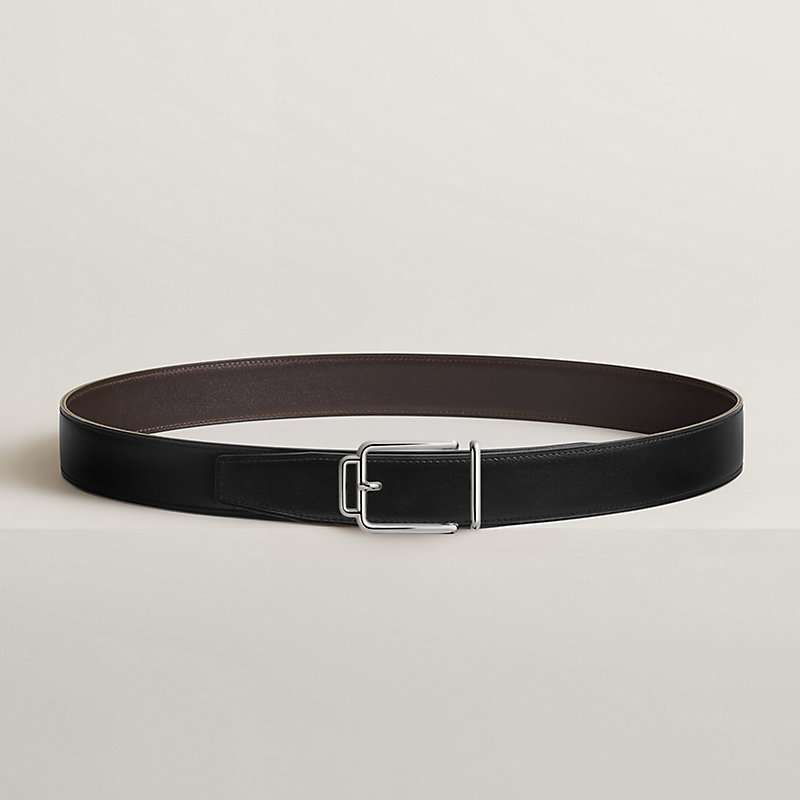 Volte-face reversible belt buckle & Reversible leather strap 32 mm