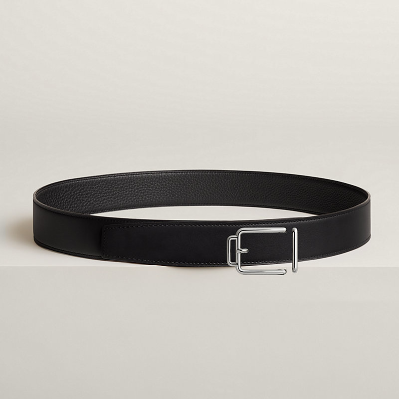 Volte-face reversible belt buckle & Reversible leather strap 38 mm