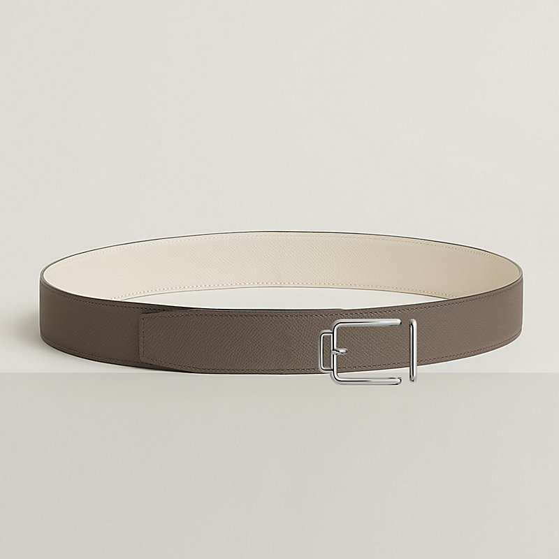 Volte-face reversible belt buckle & Reversible leather strap 38 mm