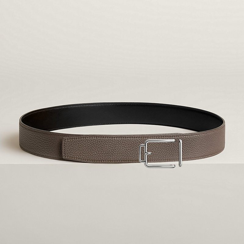 Volte-face reversible belt buckle & Reversible leather strap 38 mm